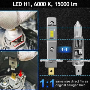 Becuri LED H1 12V plug and play – montaj rapid fara modificari