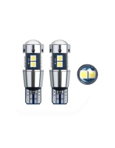 Iluminare poziții auto cu bec LED T10 alb rece vizibilitate îmbunătățită