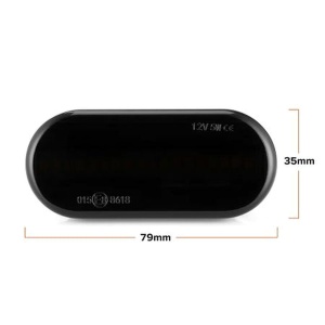 Dimensiunile semnalizării dinamice LED fumurii pentru Volkswagen, utile pentru verificarea compatibilității și montajului corect.