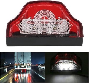 Detaliu construcție lampă LED pentru iluminare număr înmatriculare