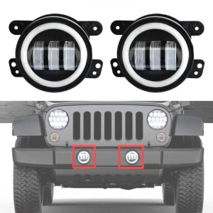 Set de proiectoare ceață LED universale de 98 mm, recomandat pentru upgrade estetic și funcțional al părții frontale a mașinii.