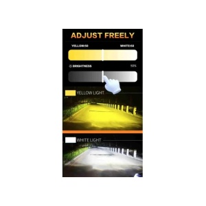 Bec LED auto H7 reglaj lumină alb și galben pentru vizibilitate pe timp de noapte