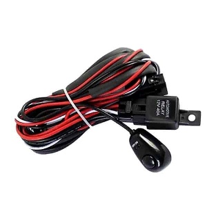 Cablaj pentru LED Bar / Proiector Auto, Releu 40A și Buton ON/OFF, 12V, 3 m
