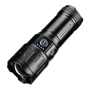 Lanternă Profesională P701 de Mână cu Zoom, Rază Lumină 1000 m, 12.000 Lumeni