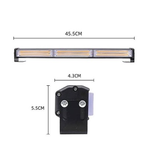 Dimensiunile barei girofar LED 45 cm, prezentate clar pentru verificarea compatibilității și a spațiului de montaj.