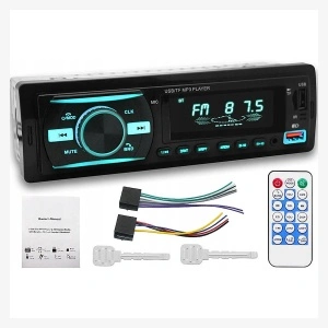 MP3 Radio Bluetooth Player Auto Tucrim 1DIN, 4 x 60W, 2 x USB, AUX, Telecomandă