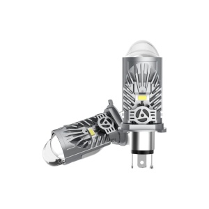 Set 2 Becuri LED Auto H4 cu Lupă, 120W, 27.000 Lumeni, 6000K – Canbus, Fără Eroare