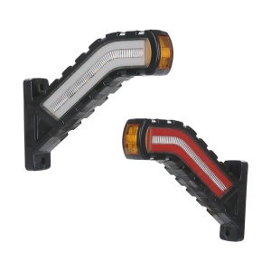 Lampa gabarit LED coarne aprinsă cu semnalizare și poziție activă