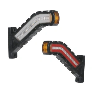 Lampa gabarit LED coarne aprinsă cu semnalizare și poziție activă