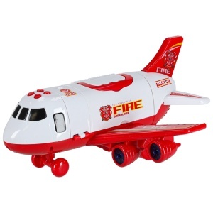 Aeronava de transport cu 3 masini de pompieri, Semne de circulatie, Semnale sonore si Lumini Led - Img 2