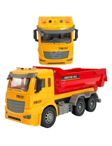 Camion Basculanta de Jucarie cu Efecte Luminoase si Sonore – Scara 1:12, Remorca Mobila, +3 ani - Img 6
