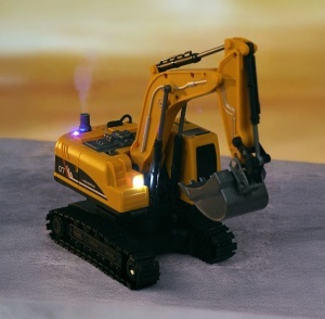 Excavator pe senile cu Basculanta, control de la distanta, efect de fum, lumini si accesorii interschimbabile, 3+ Ani - Img 3