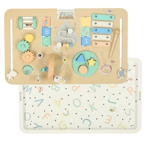 Măsuță Educațională tip Montessori din Lemn 2in1, 8 Activități, Blat Detașabil, 48x37x30cm - Img 10