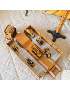 Set de construcție interactiv 6 în 1 – camion cu macara, vehicule și accesorii, 3+ ani - Img 3