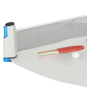 Set Tenis de Masa Complet - Ping Pong – 2 Palete, 3 Mingi, Fileu Reglabil Maxim 170 cm, Portabil, Pentru Copii si Adulti - Img 3