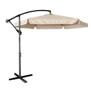 Umbrelă de Grădină și Terasă cu Braț Lateral, Reglabilă, Manivelă și Husă de Protecție – Stabilă și Rezistentă, 290cm, Culoare Negru sau Bej