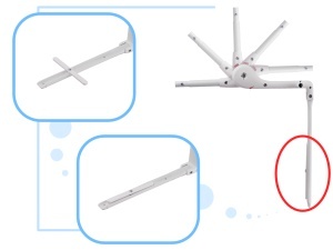 Bariera de Protectie pentru Pat Copii XXL 200cm Lungime, Rabatabila, Plasa Gri-Negru, Cadrul Metalic, Montare Usoara Sub Saltea - Img 4
