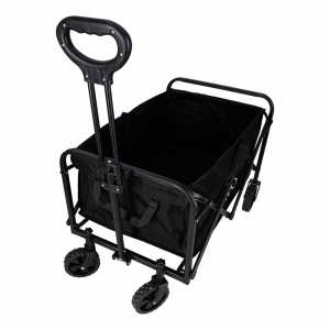 Carucior pliabil de calatorie pentru transport la plaja, camping si excursii, 83x47x43cm, capacitate 100L, sarcina maxima 100Kg - Img 2
