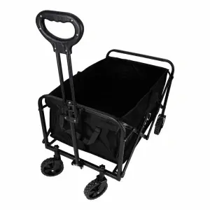 Carucior pliabil de calatorie pentru transport la plaja, camping si excursii, 83x47x43cm, capacitate 100L, sarcina maxima 100Kg - Img 2