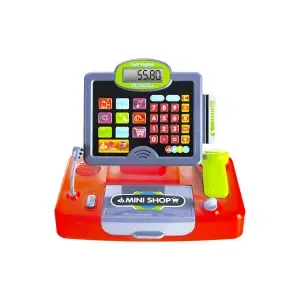 Casă de Marcat Jucărie cu Afișaj LCD, Calculator, Cititor Coduri de Bare și Accesorii, pentru Copii 3+ ani - Img 5