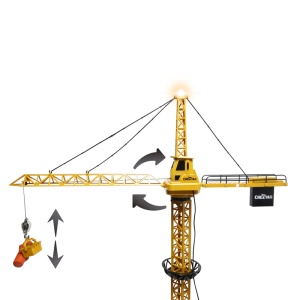 Macara de constructii gigantica 128 cm, control prin telecomanda, cu carlig functional, LED si Accesorii, Functie de rotire si ridicare, 3+ - Img 9