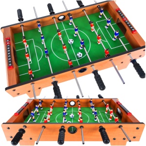 Masă de Fotbal, Set Foosball Compact cu 18 Jucatori, 2 Mingi, 6 Manere, Tabela Scor, MDF Ranforsat si Laminat, Dimensiuni 69x37x24 cm - Img 8
