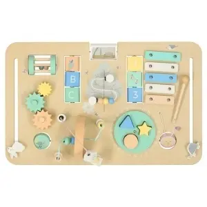 Măsuță Educațională tip Montessori din Lemn 2in1, 8 Activități, Blat Detașabil, 48x37x30cm - Img 7