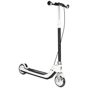 Trotinetă Pliabilă Trike Fix cu Lumini LED și Frână Dublă, Alb/Negru, Suportă până la 100 kg