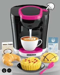 Aparat de Cafea, Espressor de Jucărie cu Sunete și Funcție de Turnare Apă – Set Complet Barista - Img 4