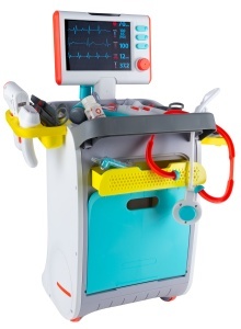 Carucior medical, set complet doctor si asistent cu echipamente interactive si lumini, Acesorii si Ustensile Medicale, 3+ Aniv