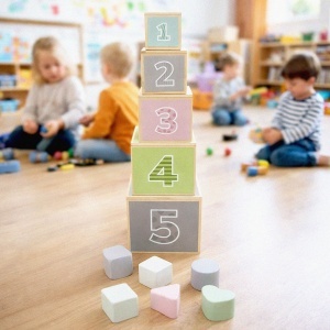 Set blocuri educaționale din lemn – forme, culori și sortator pentru dezvoltarea dexterității și gândirii logice - Img 2