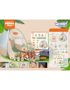 Set de camping pentru copii, Cort de Joaca cu 25 accesorii, rucsac, lanterna, aragaz, binoclu, lampa cu gaz, 3+ ani - Img 2