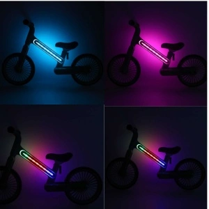 Bicicleta de echilibru Trike Fix Glow cu LED, 2-5 Ani, pana la 30 Kg, Roz, Albastru, Verde, Negru sau Verde Neon - Img 2
