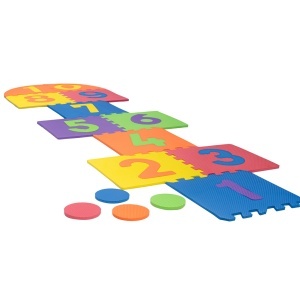Covoras educativ Tip puzzle cu model pentru Jocul Sotron, Antiderapant, Amortizeaza caderile, 230 X 66 cm - Img 5