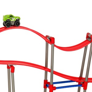 Pista de curse Auto Antigravitationala, 120 elemente, Masina electrica magnetica, 123x66x8cm - Img 5