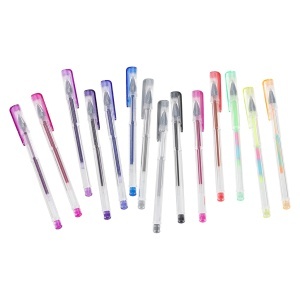 Set 100 Pixuri cu Gel Colorate + 100 Rezerve – Glitter, Metalice, Neon și Pastel, în Penar Pliabil - Img 5