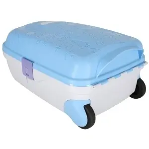 Troler pentru Copii cu Roți Silențioase și Mâner Reglabil, Galben & Albastru – 43 cm - Img 4