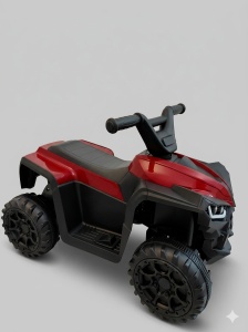 ATV electric copii 2–4 ani: dublu motor, control prin pedală, lumini + muzică, USB/AUX, mers înainte/înapoi - Img 6
