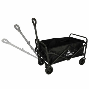 Carucior pliabil de calatorie pentru transport la plaja, camping si excursii, 83x47x43cm, capacitate 100L, sarcina maxima 100Kg - Img 3