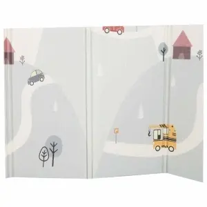 Covoraș de joaca pentru copii din spuma XPE cu doua fete, Tematica Strada si Baloane, 200 X 150 X 1cm - Img 5