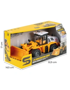 Excavator pentru copii cu braț mobil – lumini și sunete, roți din cauciuc, 3+ ani - Img 5