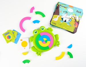 Joc Educativ Puzzle – Broască cu Inele Colorate și 40 de Provocări - Img 6