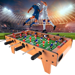 Masă de Fotbal, Set Foosball Compact cu 18 Jucatori, 2 Mingi, 6 Manere, Tabela Scor, MDF Ranforsat si Laminat, Dimensiuni 69x37x24 cm - Img 9