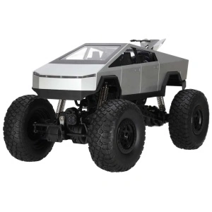 Masina RC Tesla Cybertruck 4x4, 1:8, 45 cm, 2.4 GHz, Off-Road, Negru/Argintiu, 2in1 Masina + ATV - Img 2