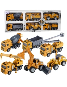 Set mare vehicule de construcție 6 în 1– utilaje cu piese mobile, 3+ ani - Img 6