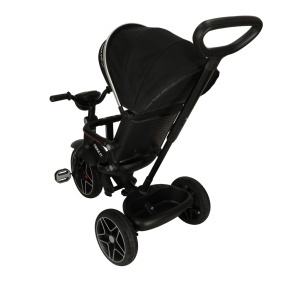 Tricicleta Trike Fix ELITE 2in1, multifunctionala, scaun rotativ cu capacitatea de a regla unghiul, baldachin si suport picioare pliabil, lumini si muzica, negru - Img 8