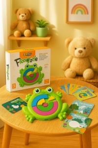 Joc Educativ Puzzle – Broască cu Inele Colorate și 40 de Provocări - Img 3