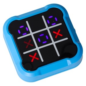 Joc Electronic Interactiv Tic-Tac-Toe – X si 0 LED, Memorie, Lovește Cârtița, Multiplayer, Educațional, Portabil, Albastru, Copii 5+ - Img 4