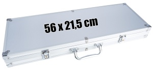 Set Poker, Craps & Blackjack cu 500 Jetoane, 2 Pachete Carti, 5 Zaruri si Jeton Dealer – Servieta Eleganta cu Cheie si Protectie din Spuma - Img 7