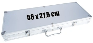 Set Poker, Craps & Blackjack cu 500 Jetoane, 2 Pachete Carti, 5 Zaruri si Jeton Dealer – Servieta Eleganta cu Cheie si Protectie din Spuma - Img 7